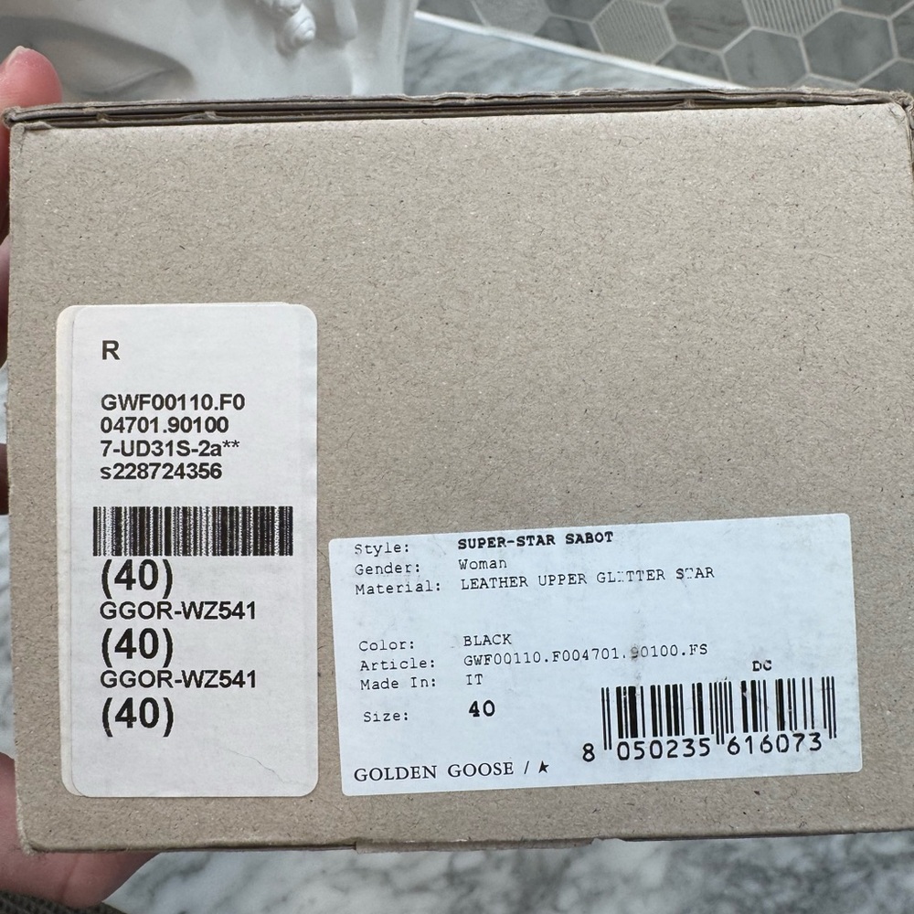 Golden Goose Black Leather Super Star Lace Up Mule Sneakers Size 40 - Picture 9 of 9
